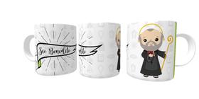 Caneca religiosa santinho católico São Benedito