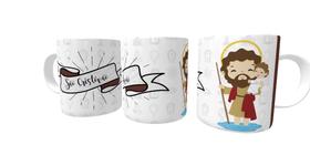 Caneca religiosa santinho católico São Cristóvão Caneca religiosa santinho católico São Cristóvão