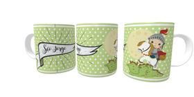 Caneca religiosa santinho católico São Jorge
