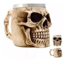 Caneca resina skull head - Brasfoot Presentes