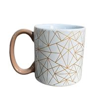 Caneca Reta 300Ml Palha / Dourado - Geometrico Teia Caneca Reta 300Ml Palha / Dourado - Geometrico Teia