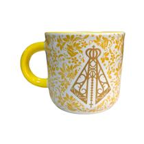 Caneca Retro 340ML Amarelo Santuário Aparecida Floral