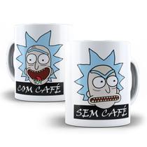 Caneca Rick Rick e Morty Com Café Sem Café Porcelana Caneca Rick Rick e Morty Com Café Sem Café Porcelana