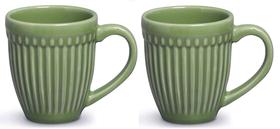 Caneca Roma Verde Sávia Cerâmica Porto Brasil - 2 Unidades