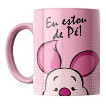 Caneca Rosa Personalizada Turma Do Ursinho Pooh - Leitão