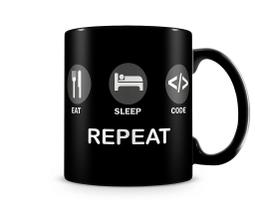 Caneca Rotina Programador Black