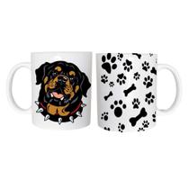 Caneca Rotveiller Pet Cachorro de Plástico Rígido