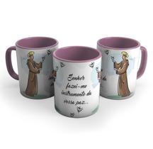 Caneca São Francisco de Assis Senhor Fazei-me instrumento...