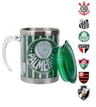 Caneca São Paulo Fc Oficial Térmica Inox Com Tampa Time 450