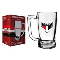 Caneca são paulo taberna 340 ml vidro cerveja chope oficial