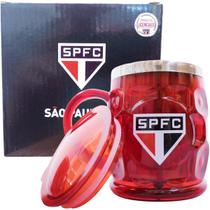 Caneca São Paulo Térmica Relevo Com Tampa 500ML Mileno