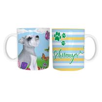 Caneca Schnauzer Pet Cachorro de Plástico Rígido