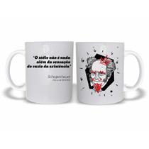 Caneca Schopenhauer Filósofo Frase de Plástico Rígido