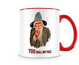 Caneca senhor dos anéis Gandalf You Shall Vermelha Caneca senhor dos anéis Gandalf You Shall Vermelha