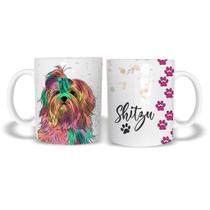 Caneca Shitzu 2 Pet Cachorro de Plástico Rígido