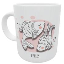 Caneca signo peixeis presente criativo astrologia horoscopo