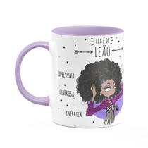 Caneca Signos Cartoon - Ela é de Leão - B-lilac - M2 Caneca Signos Cartoon - Ela é de Leão - B-lilac - M2