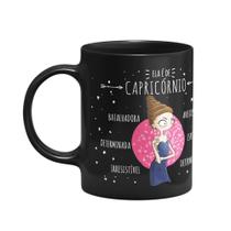 Caneca Signos Preta - Ela é de Capricórnio