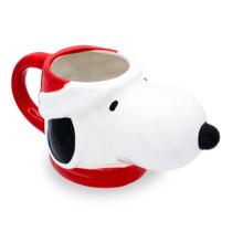 Caneca Silver Buffalo Peanuts Snoopy Santa Scarf 600 ml de cerâmica Caneca Silver Buffalo Peanuts Snoopy Santa Scarf 600 ml de cerâmica