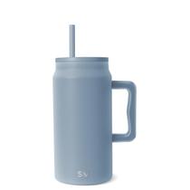 Caneca Simple Modern Trek 1,5L - Com Alça e Tampa de Palha (Azul)