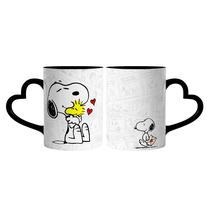 Caneca Snoopy Desenho Quadrinhos Coração Love Amor 325mL