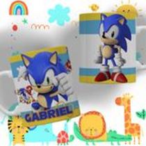 Caneca Sonic Personalizada De Porcelana Com Nome