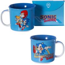 Caneca Sonic Tails knuckles Cerâmica 350ml + Caixa Presente Oficial Sega