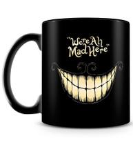 Caneca Sorriso Gato Risonho 100% Preta - Porcelana Alta Qualidade Caneca Sorriso Gato Risonho 100% Preta - Porcelana Alta Qualidade