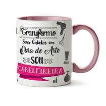 Caneca Sou Cabeleireira Rosa