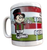 Caneca Sou tricolor carioca de coração 210ml times personalizado com mascote Fluminense