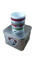 Caneca Sou tricolor carioca de coração 210ml times personalizado desenho mascote Fluminense e Lata