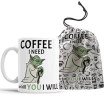 Caneca Star Wars Coffee Yoda + Saco