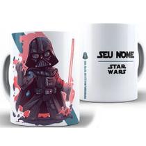 Caneca Star Wars Personalizada C/ Nome - Xícara 325ML Porcelana Super Branca Darth Vader Stormtrooper Yoda Cerâm Caneca Star Wars Personalizada C/ Nome - Xícara 325ML Porcelana Super Branca Darth Vader Stormtrooper Yoda Cerâm