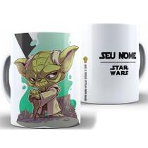 Caneca Star Wars Personalizada C/ Nome - Xícara 325ML Porcelana Super Branca Darth Vader Stormtrooper Yoda Cerâm Caneca Star Wars Personalizada C/ Nome - Xícara 325ML Porcelana Super Branca Darth Vader Stormtrooper Yoda Cerâm