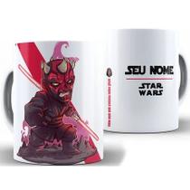 Caneca Star Wars Personalizada C/ Nome - Xícara 325ML Porcelana Super Branca Darth Vader Stormtrooper Yoda Cerâm Caneca Star Wars Personalizada C/ Nome - Xícara 325ML Porcelana Super Branca Darth Vader Stormtrooper Yoda Cerâm