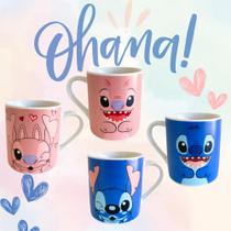 Caneca Stitch 2 Unidades Casal Rosa Azul Xicara Envio Rápido