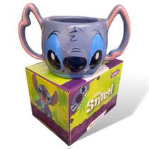 Caneca Stitch 3d Dupla Alça Produto Oficial Disney Presente Criativo