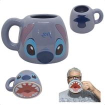 Caneca Stitch Angel 3D Cerâmica Oficial Zona Criativa Bocão Caneca Stitch Angel 3D Cerâmica Oficial Zona Criativa Bocão