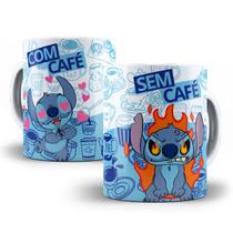 Caneca Stitch com café sem café Porcelana Personalizada