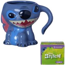 Caneca Stitch Formato 3D 250ml Alça Na Orelha Oficial Disney - Zona Criativa