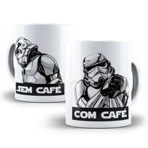 Caneca Stormtrooper Star Wars Com Café Sem Café Porcelana
