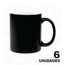 Caneca Sublimática Mágica Preta Fosca 325ml - 6 Unidades