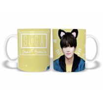 Caneca Suga Membro Bts Kpop de Plástico Rígido