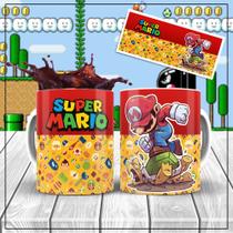 Caneca Super Mário Bros e luigi - Esmaga Tartaruga - Cerâmica