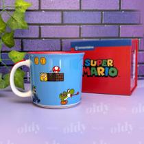 Caneca Super Mario Yoshi Luigi Fase Cerâmica 350ml Presente Geek Criativo