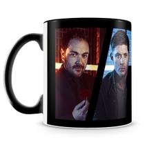 Caneca Supernatural Personalizada de Porcelana com Alça Preta - Mod.5