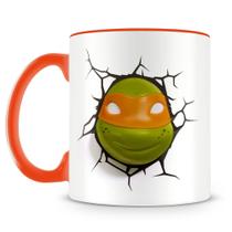 Caneca Tartarugas Ninjas Michelangelo - Porcelana Personalizada Caneca Tartarugas Ninjas Michelangelo - Porcelana Personalizada