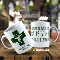 caneca tema profissão Farmácia