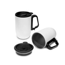 Caneca Térmica 350ml Café Chá de Aço Inox Parede Dupla C/ Tampa e Bico
