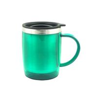 Caneca térmica 450 ml copo interno aço inox exterior em plástico